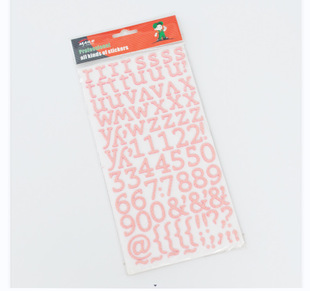 Factory Direct Sales Alphanumeric Creative Paper Crafts Eva Onion Powder Bubble Stickers Can Be Customized with Samples