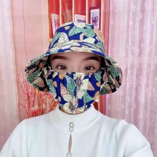 Agricultural New Hat Mask Integrated Sun Protection Summer Work Shawl Sun Hat Riding Tea Picking Cap Veil