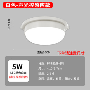 LED microwave radar induction three-proof ceiling lamp anti-blue light staircase corridor human body infrared sound control lamp
