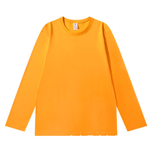 230g Xinjiang Combed Tight Sailuo Cotton Spring and Autumn Loose Trendy Crewneck Long Sleeve T-shirt Men's and Women's Base Shirt
