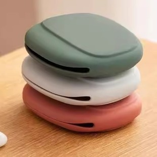 Headset Storage Bag Data Cable Silicone Bag Protective Cover Bluetooth Headset Wired Headset Storage Box Portable Storage Bag