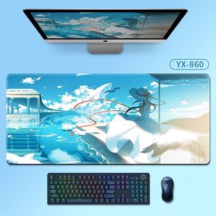 Anime Mouse Pad Oversized Cartoon Girl's Office Desk Pad Wrist Pad Computer Keyboard Pad Ins Style