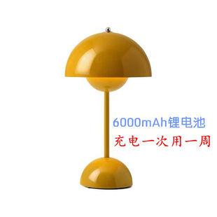 Simple Modern Danish Macaron Rechargeable Table Lamp Nordic Children's Room Bedroom Study Bedside Semicircle Decorative Table Lamp