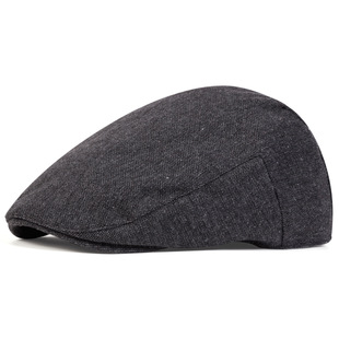 New Arrival Painter Hat Cotton and Linen Beret Men's Outdoor Cap Forward Cap Solid Color Spring and Summer Hat