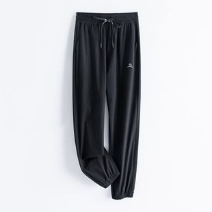 2024 TikTok Explosive Ice Silk Quick-drying Pants Summer Sports Running Breathable Ice-feeling Ultra-thin elastic waist Casual Pants