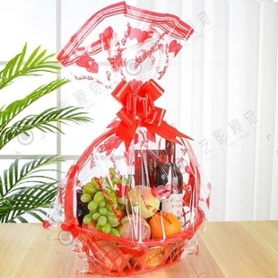 Fruit Basket Packaging Bag Gift Packaging Packaging Bag Hand-pulled Flower Wedding Car Wedding Flower Decoration Bow Color Strip