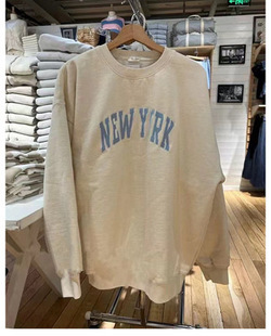BM Style Brandy Same Style New NewYork Sweatshirt Women's BM Loose Round Neck Pullover Jacket for Lovers All-match