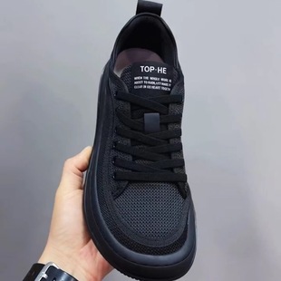 Men's Shoes Fashion Breathable Mesh Cloth White Wear Sports Fashion Lace-up Drawstring Textile European Style Slip-on Driving Style