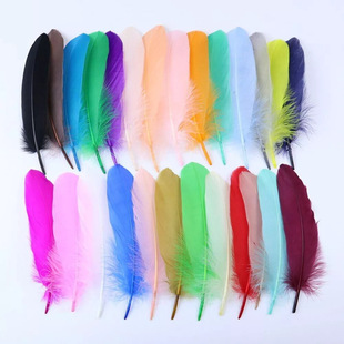 in stock supply a variety of colors goose feather color diy jewelry material accessories dyeing hard large floating feathers wholesale