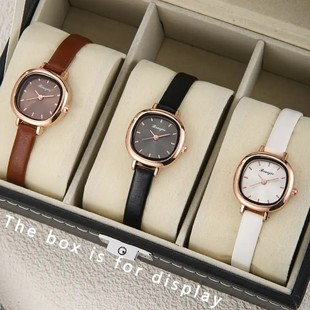 Cross-border TEMU Quartz Electronic Watch Niche Leisure Light Luxury Life Waterproof Wristwatch Three-pin Alloy Belt Women's Watch