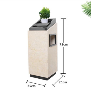 High-end marble trash can vertical hotel shopping mall lobby elevator mouth with ashtray villa courtyard ashtray