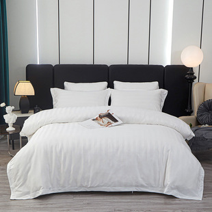 Hotel linen homestay hotel four-piece bedding quilt cover sheet pure white quilt cover hotel bedding wholesale