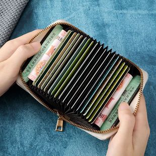 Card Holder women's small multi-card large capacity high-looking anti-theft brush Korean ins driving license cute one-piece coin purse
