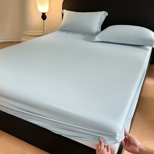 High-end 200 long-staple cotton bed sheets one piece pure cotton 100 pure cotton solid color light luxury high-end new bedspread quilt sheet