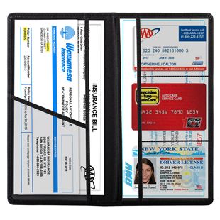 Spot car insurance data file protection sleeve holder car business card storage card bag PU leather identity driver's license