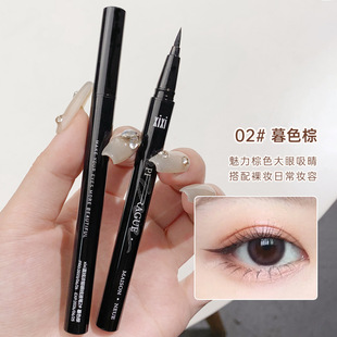 Xixi makeup eyeliner anti-sweat not easy to faint quick-drying eyeliner pen beginners brown hard black parity
