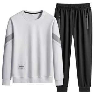 2024 Casual Sweatshirt suit Men's Sports Two-piece New Sportswear Outdoor Running Clothing Trendy Men