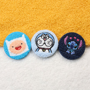 Cartoon Cute Fabric Towel Embroidery Embroidery Brooch Plush Tinplate Badge Fashion Decorative Creative Gift
