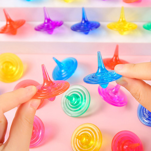 Children's crystal gyro toy acrylic color rotating colorful crystal gyro kindergarten reward gift wholesale