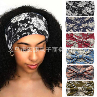 European and American New Style Wide-brimmed Hair Band Women's White Hair Covering Headband Pressure Hair Washing Hair Cover Sports Yoga Headband Warm Headband