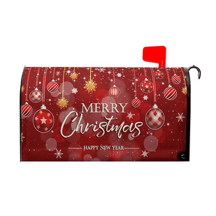 Cross-border Amazon Christmas mailbox set waterproof holiday printing mailbox magnetic decoration winter easy to install