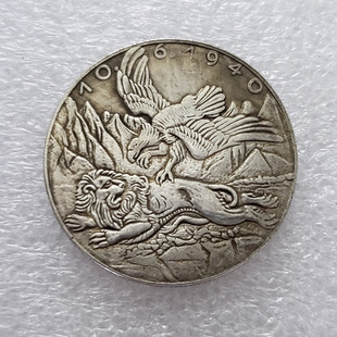 Antique Crafts 5 German Silver Plated Coins Foreign Silver Dollar Commemorative Coins