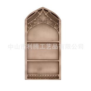 Cross-border Hot-selling Multi-layer Rack French Rack Brown Yellow Star Gate Crystal Rack Pendant Cutting and Marking Decorative Wooden Rack
