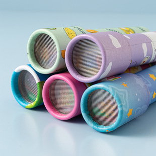 Children's nostalgic science and education toys changeable cartoon rotating double-section kaleidoscope parent-child interactive fun toys