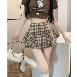 Black Skirt for Women Summer 2025 New Cake Skirt Short Skirt High Waist Slimming Look A-Line Culottes Skirt Fluffy Umbrella Skirt