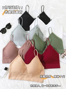 Seamless Thread Thin Shoulder Strap Beautiful Back Wrap Breast Tube-type Non-steel Ring Anti-running Sexy Gather Comfortable Beautiful Back Underwear for Women