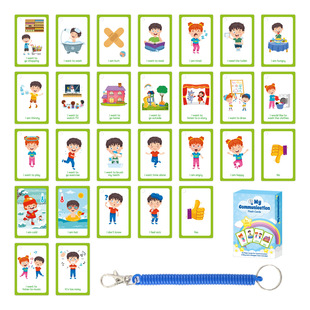 Supply of cross-border children's communication cards Daily cognition Early education Special education Non-verbal communication Visual aids Tips