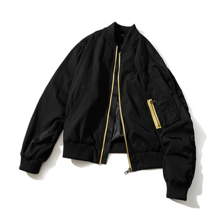 Cross-border men's coat spring and autumn 2024 new contrast color short dark purple quilted bomber jacket baseball suit
