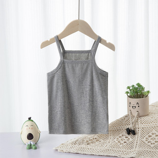 Girls' Vest Summer Thin Pure Cotton Women's Bottoming Inner Wear Sleeveless Top Baby's Outer Wear Children's Vest Sling Top
