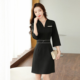 Summer Beautician Work Clothes Women's Chinese dress Ear Pockets Hotel Uniform Massage Elastic Foot Bath Technician Clothes