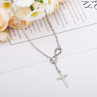 Europe and the United States cross-border foreign trade popular star necklace shiny sparkling cross pendant chain ladies
