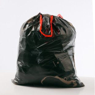 Garbage bag black drawstring thickened large 45*50cm household hotel classification portable automatic closing plastic bag