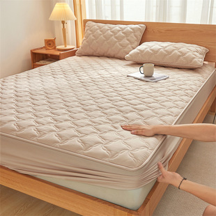 Soybean Quilted Waterproof Bed Hat Single-piece Bedspread 2024 New Simmons Mattress Protector Dust Cover Bed Single Set