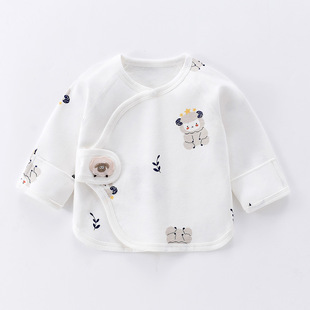Newborn Baby Half-back Top Pure Cotton Spring and Autumn Four Seasons Newborn Baby Boneless Underwear Newborn Half-back Clothes