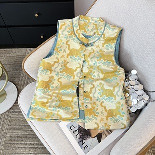 New Chinese Style National Style Jacquard Brocade Vest Women's 2025 Spring and Summer New Vintage Fashion Vest Top