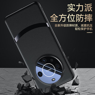 For Huawei mate60pro Phone Case Genuine Leather Drop-resistant Ultra-thin Protective Case for 60Pro Lens Full Coverage Case