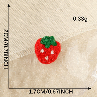 Computer embroidery label jewelry accessories embroidery love strawberry clothing accessories patch stickers handmade diy cloth label cloth stickers