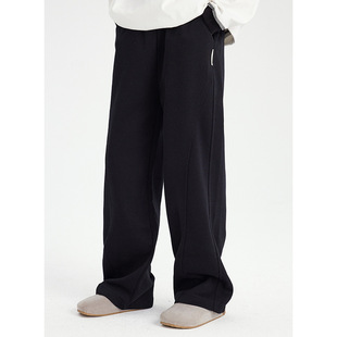 Girls American Banana Pants 2024 Autumn New Children's Casual Sports Pants Loose and Easiest for Match Straight-leg Wide Leg Pants