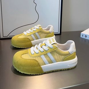 Thick-soled Casual Board Shoes Desun Shoes Women's Leather White Shoes 2025 Spring New Sports Casual All-match Women's Shoes