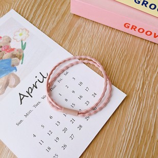 Korean Style Simple High Elastic Hair Ring Headwear Hair Accessories Small Fresh Solid Color Handmade Hair Rope Hair Rope Hair Rubber Band