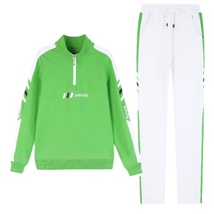 Spring sportswear suit women's two-piece suit 2025 new spring and autumn middle-aged mother stand collar long sleeve sweater two-piece suit
