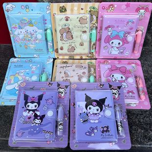 Sanrio с ручкой резиновый чехол для подвески блокнот милые канцелярские наборы для студентов подарочные кожаные карманные книги