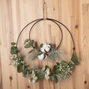 Zenia cotton double ring wall hanging design wedding bouquet wall decoration wall hanging cross-border simulation flower CF01070