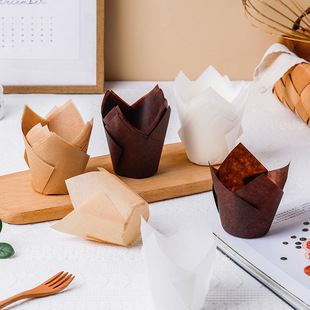 Tulip cake paper cup multi-color fire goblet high temperature oil-proof bread paper holder baking supplies manufacturers wholesale