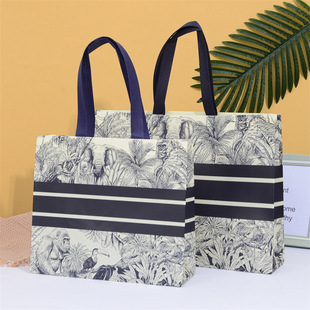 in stock Gradient Clothing Store Handbag Laminated Non-woven Fabric Advertising Shopping Mall Shopping Gift Handbag