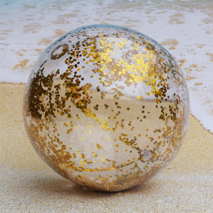 pvc transparent sequin ball children adult toy ball transparent beach ball sequin stuffing ball inflatable beach ball